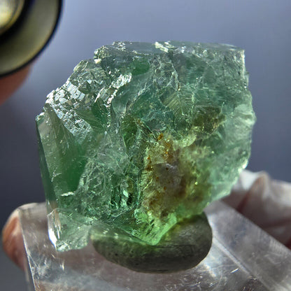 Klarer Phantom Fluorit Würfel parkettiert, grün Okorusu, Namibia 25*23*16mm