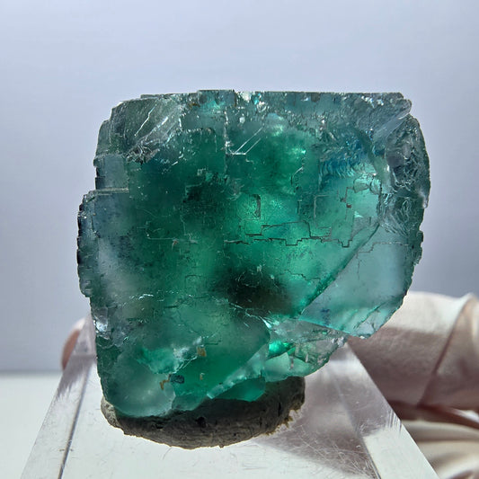 Klarer Phantom Fluorit Würfel parkettiert, grün Okorusu, Namibia 27*25*23mm
