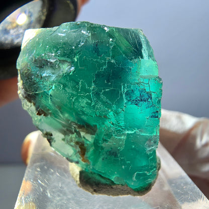Klarer Phantom Fluorit Würfel parkettiert, grün Okorusu, Namibia 27*25*23mm