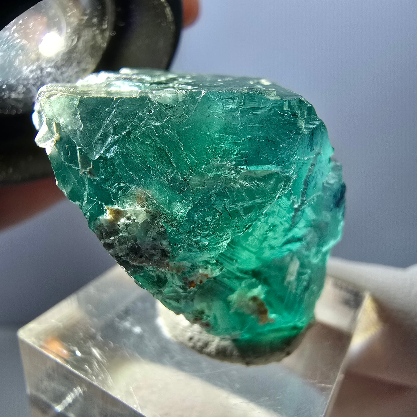 Klarer Phantom Fluorit Würfel parkettiert, grün Okorusu, Namibia 27*25*23mm