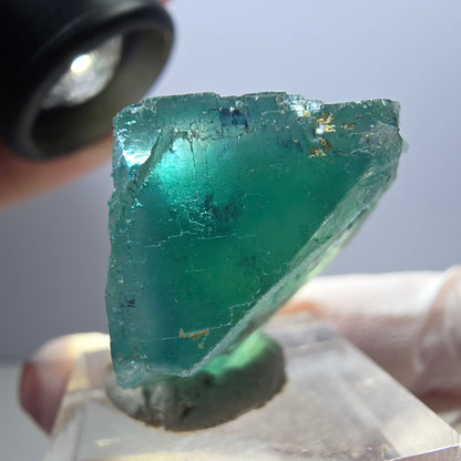 Klarer Phantom Fluorit Würfel parkettiert, grün Okorusu, Namibia 27*25*23mm