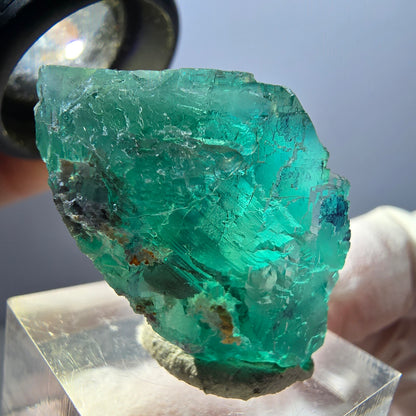 Klarer Phantom Fluorit Würfel parkettiert, grün Okorusu, Namibia 27*25*23mm