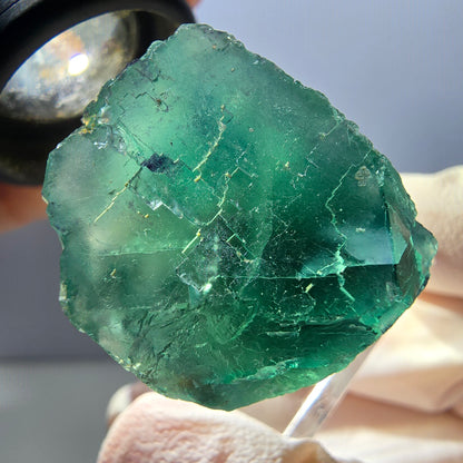 Klarer Phantom Fluorit Würfel parkettiert, grün Okorusu, Namibia 27*25*23mm