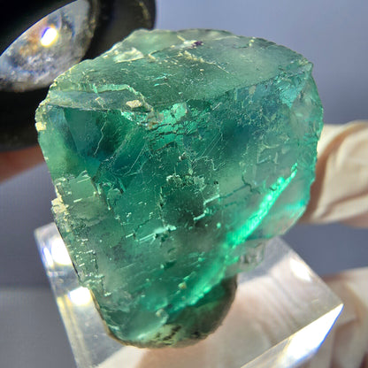 Klarer Phantom Fluorit Würfel parkettiert, grün Okorusu, Namibia 27*25*23mm
