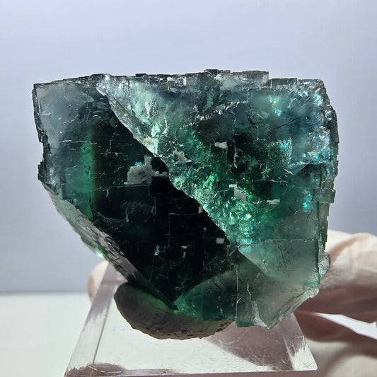 Klarer Phantom Fluorit Würfel parkettiert, grün Okorusu, Namibia 37*32*28mm