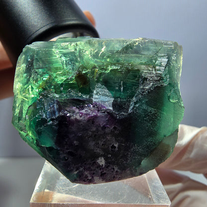 Klarer Phantom Fluorit Würfel parkettiert, grün Okorusu, Namibia 37*32*28mm