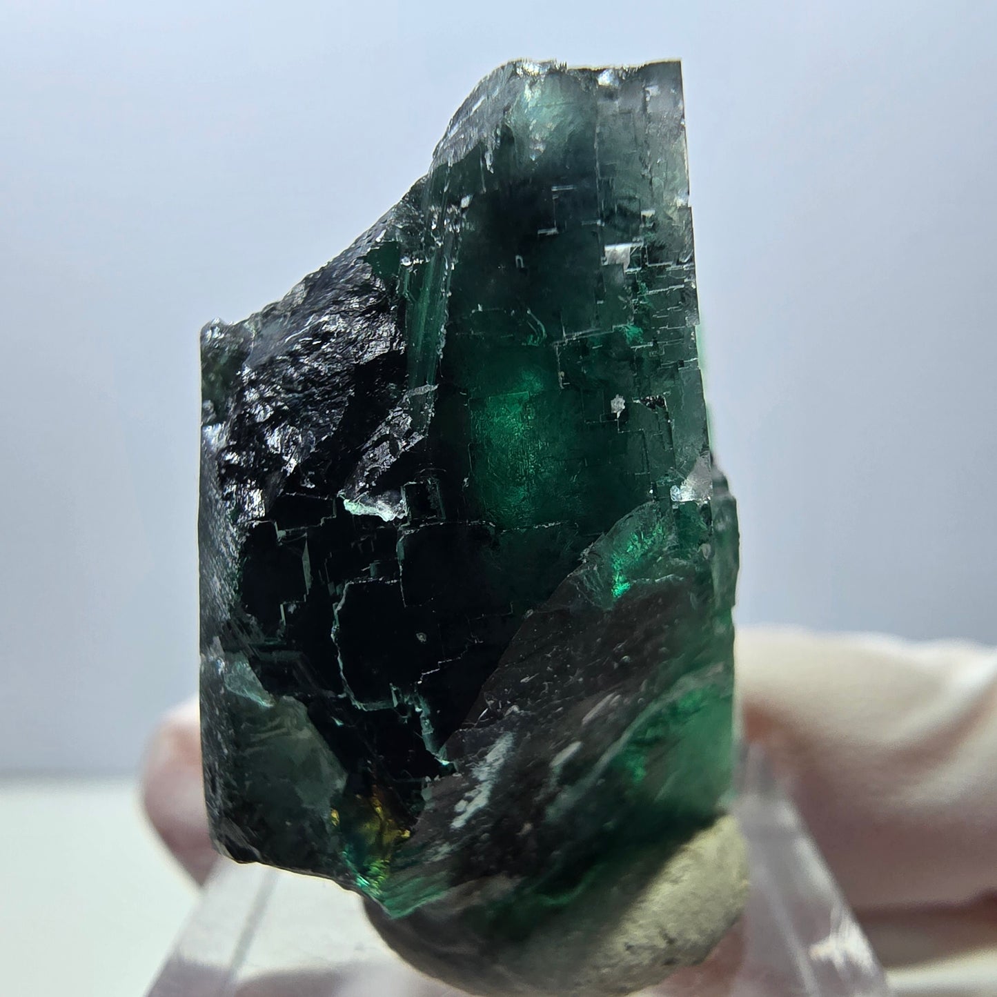 Klarer Phantom Fluorit Würfel parkettiert, grün Okorusu, Namibia 37*32*28mm