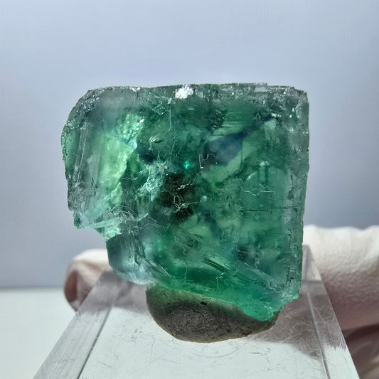 Klarer Phantom Fluorit Würfel parkettiert, grün Okorusu, Namibia 24*24*20mm