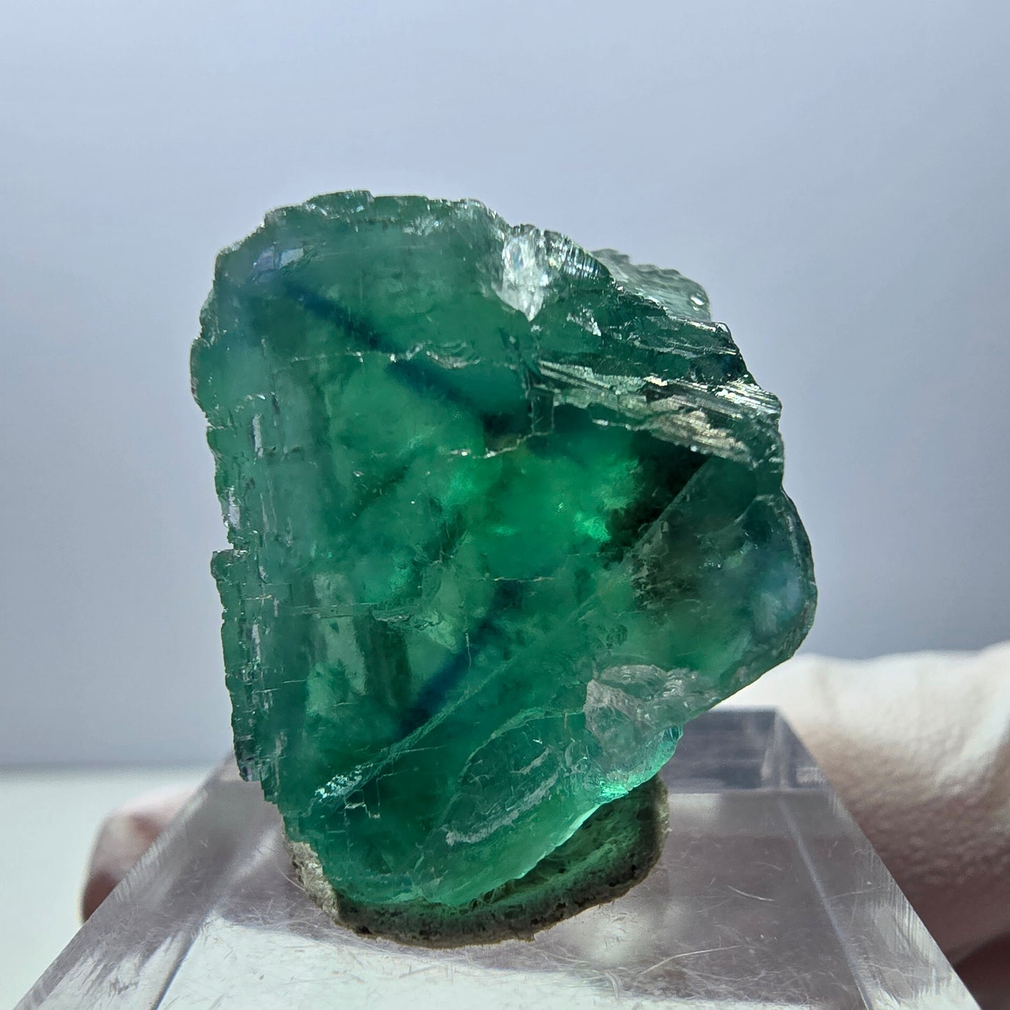 Klarer Phantom Fluorit Würfel parkettiert, grün Okorusu, Namibia 24*24*20mm