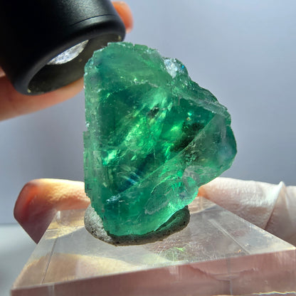 Klarer Phantom Fluorit Würfel parkettiert, grün Okorusu, Namibia 24*24*20mm