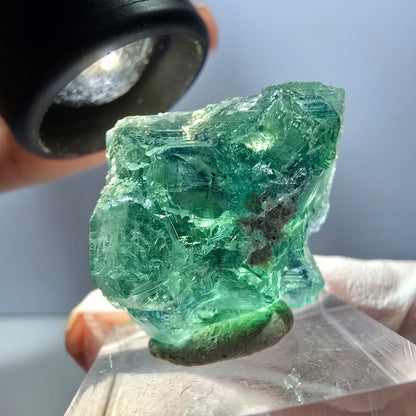 Klarer Phantom Fluorit Würfel parkettiert, grün Okorusu, Namibia 24*24*20mm