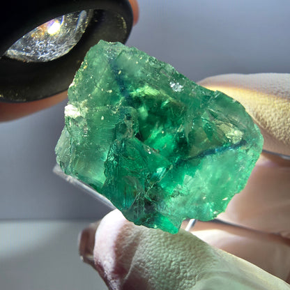 Klarer Phantom Fluorit Würfel parkettiert, grün Okorusu, Namibia 24*24*20mm