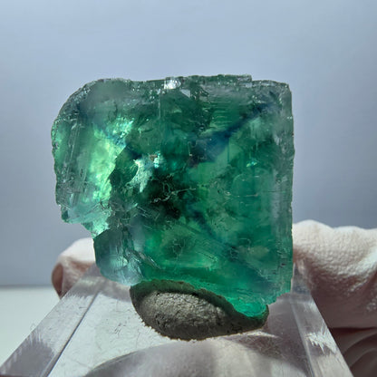 Klarer Phantom Fluorit Würfel parkettiert, grün Okorusu, Namibia 24*24*20mm
