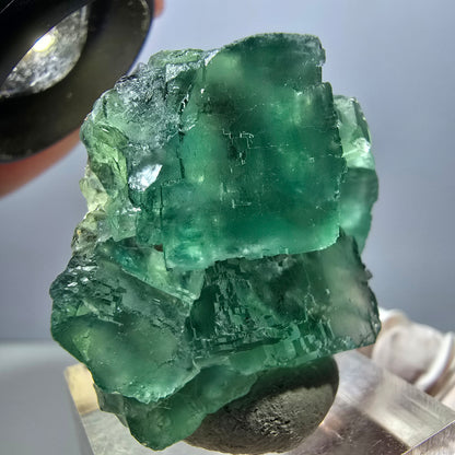 Klarer Phantom Fluorit Würfel parkettiert, grün Okorusu, Namibia 40*32*16mm