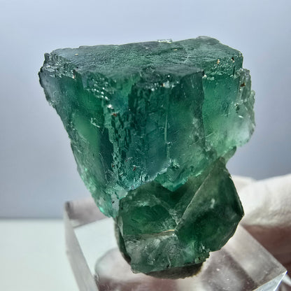 Klarer Phantom Fluorit Würfel parkettiert, grün Okorusu, Namibia 35*31*23mm