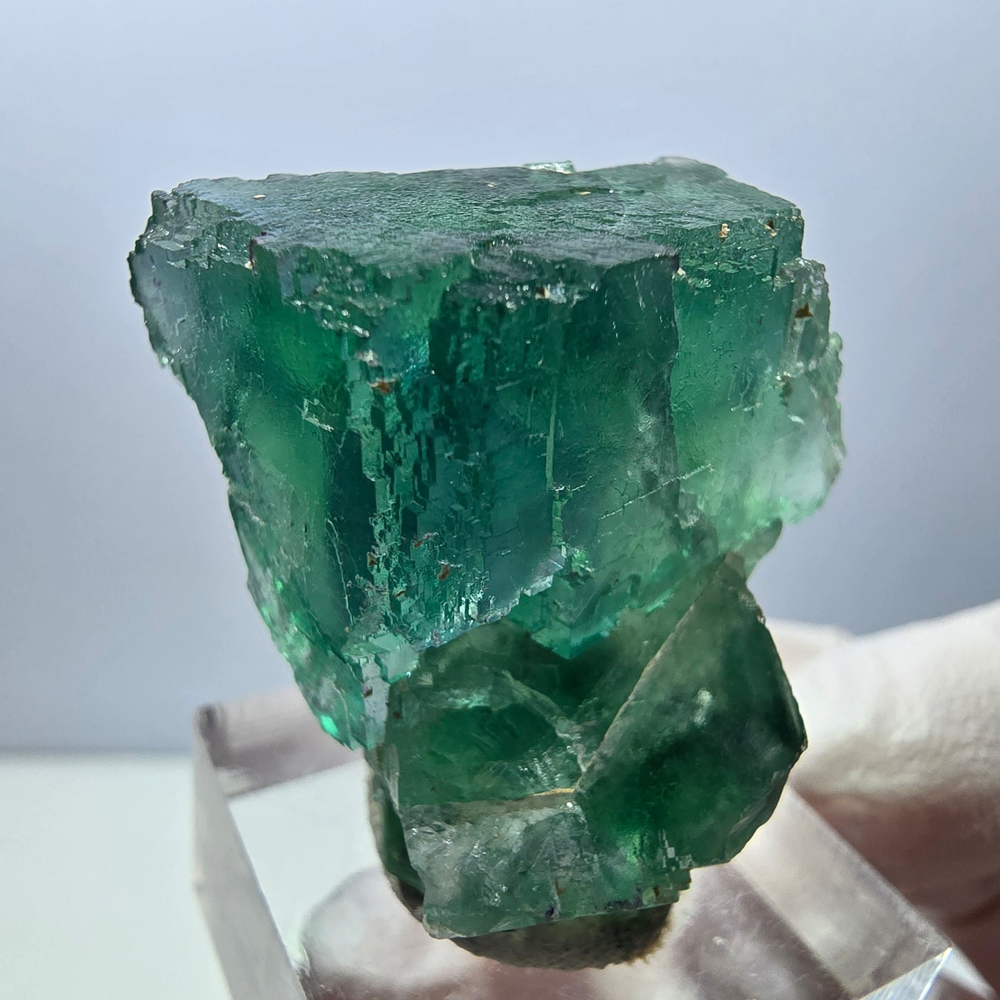 Klarer Phantom Fluorit Würfel parkettiert, grün Okorusu, Namibia 35*31*23mm