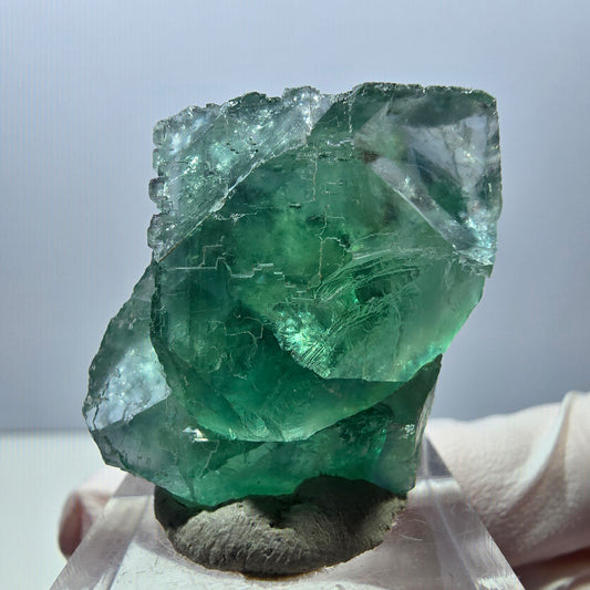 Klarer Phantom Fluorit Würfel parkettiert, grün Okorusu, Namibia 30*28*17mm