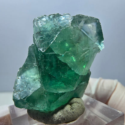 Klarer Phantom Fluorit Würfel parkettiert, grün Okorusu, Namibia 30*28*17mm