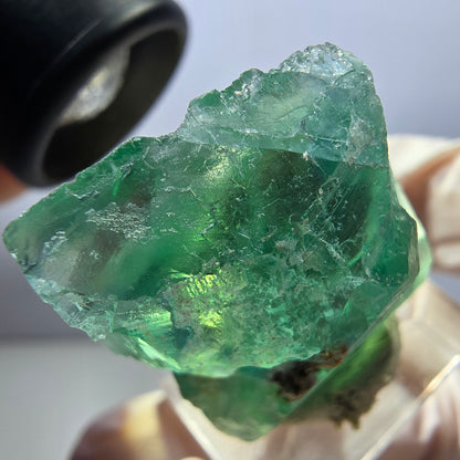 Klarer Phantom Fluorit Würfel parkettiert, grün Okorusu, Namibia 30*28*17mm