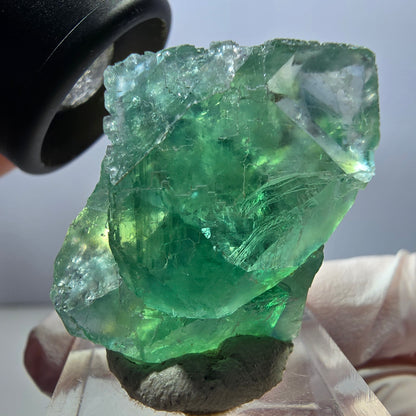 Klarer Phantom Fluorit Würfel parkettiert, grün Okorusu, Namibia 30*28*17mm