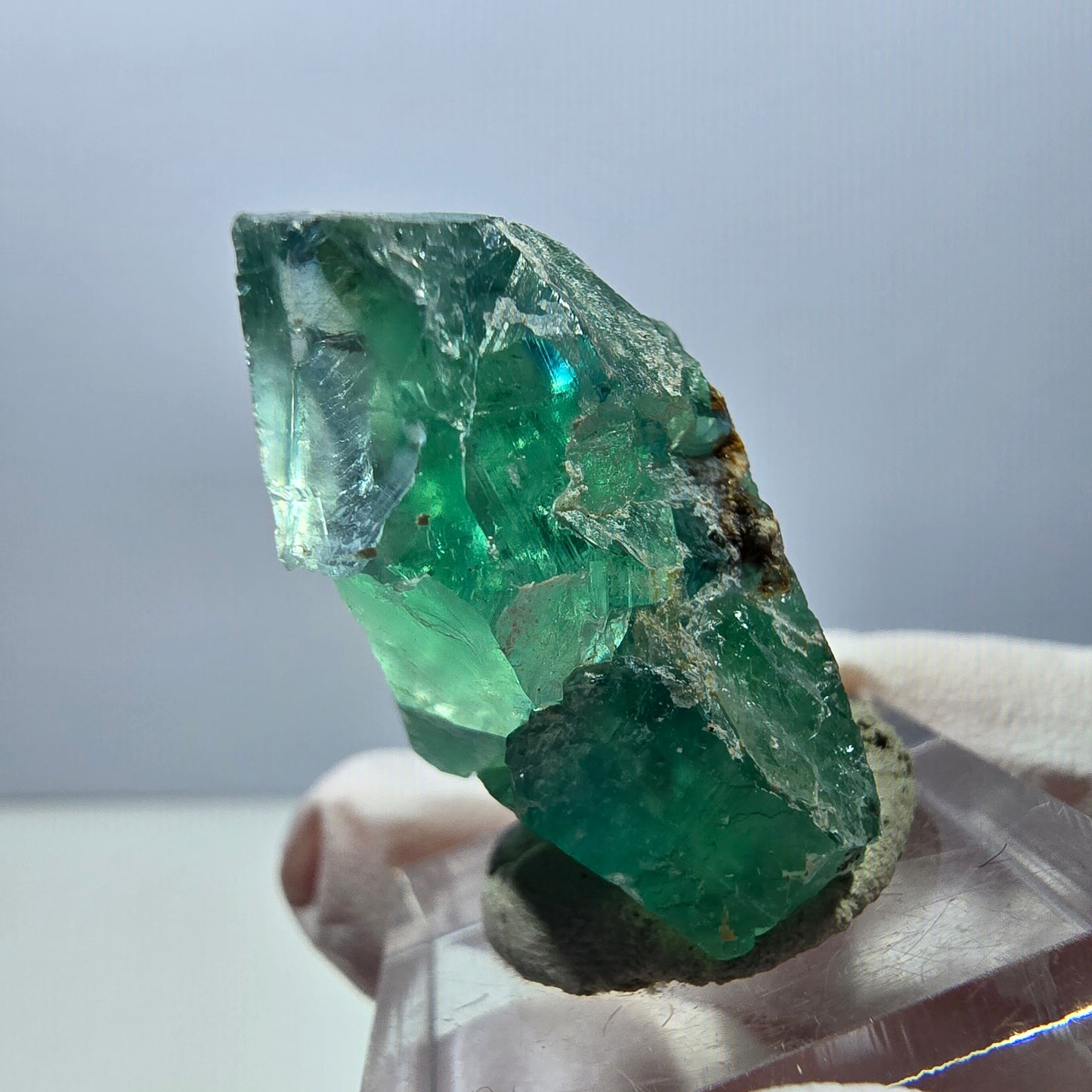 Klarer Phantom Fluorit Würfel parkettiert, grün Okorusu, Namibia 30*28*17mm
