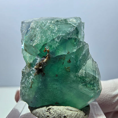 Klarer Phantom Fluorit Würfel parkettiert, grün Okorusu, Namibia 30*28*17mm