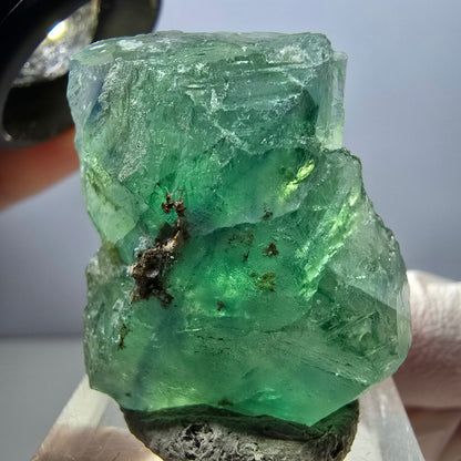 Klarer Phantom Fluorit Würfel parkettiert, grün Okorusu, Namibia 30*28*17mm