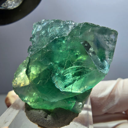 Klarer Phantom Fluorit Würfel parkettiert, grün Okorusu, Namibia 30*28*17mm