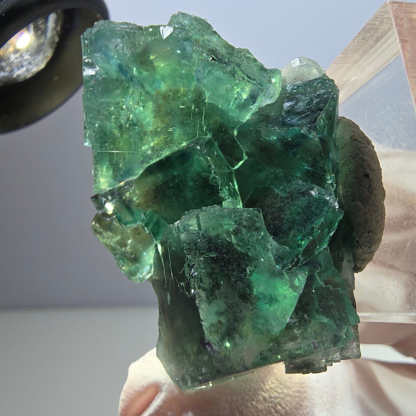 Klarer Phantom Fluorit Würfel parkettiert, grün Okorusu, Namibia 38*28*22mm
