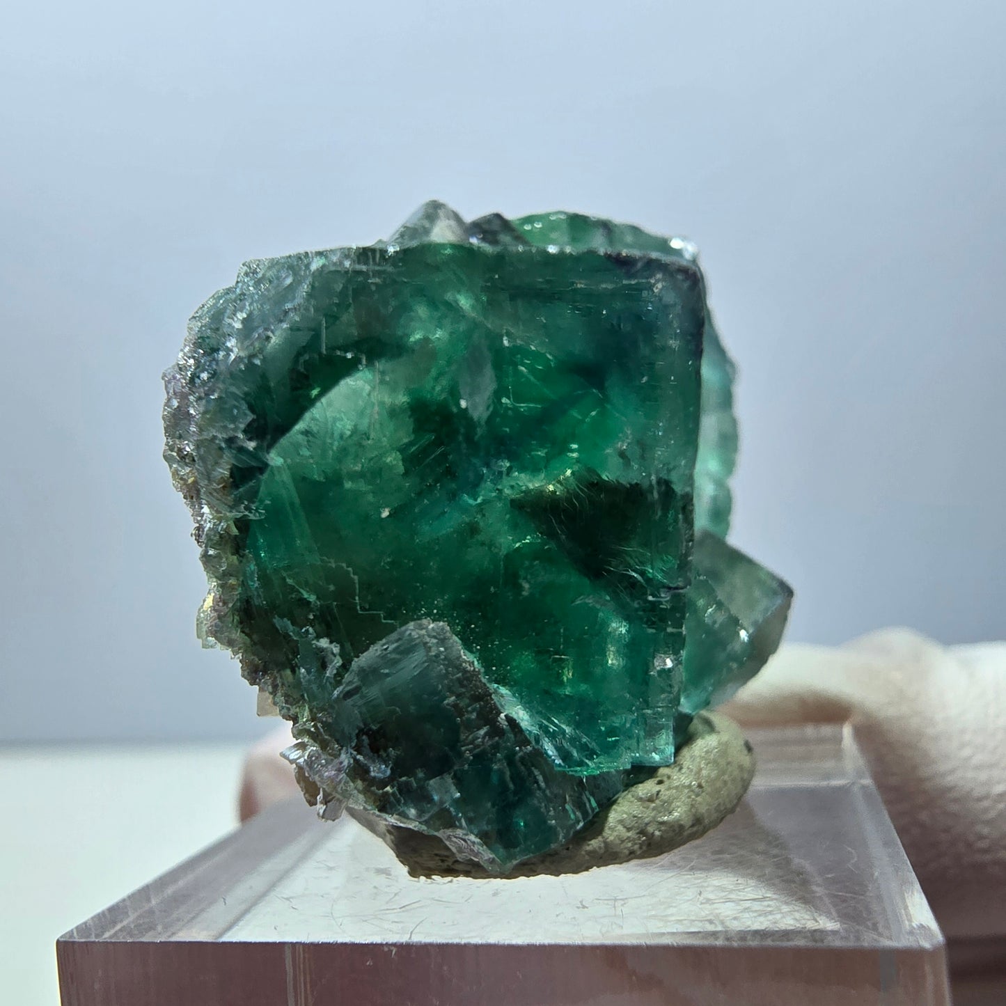 Klarer Phantom Fluorit Würfel parkettiert, grün Okorusu, Namibia 38*28*22mm