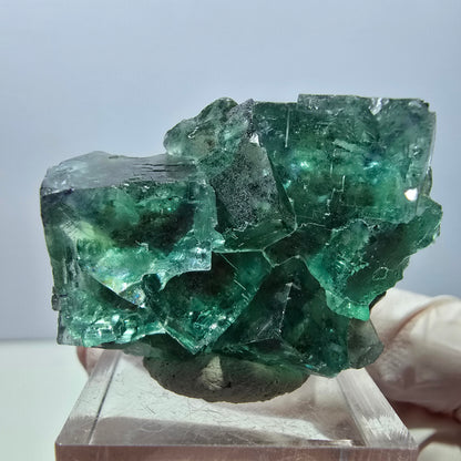 Klarer Phantom Fluorit Würfel parkettiert, grün Okorusu, Namibia 38*28*22mm