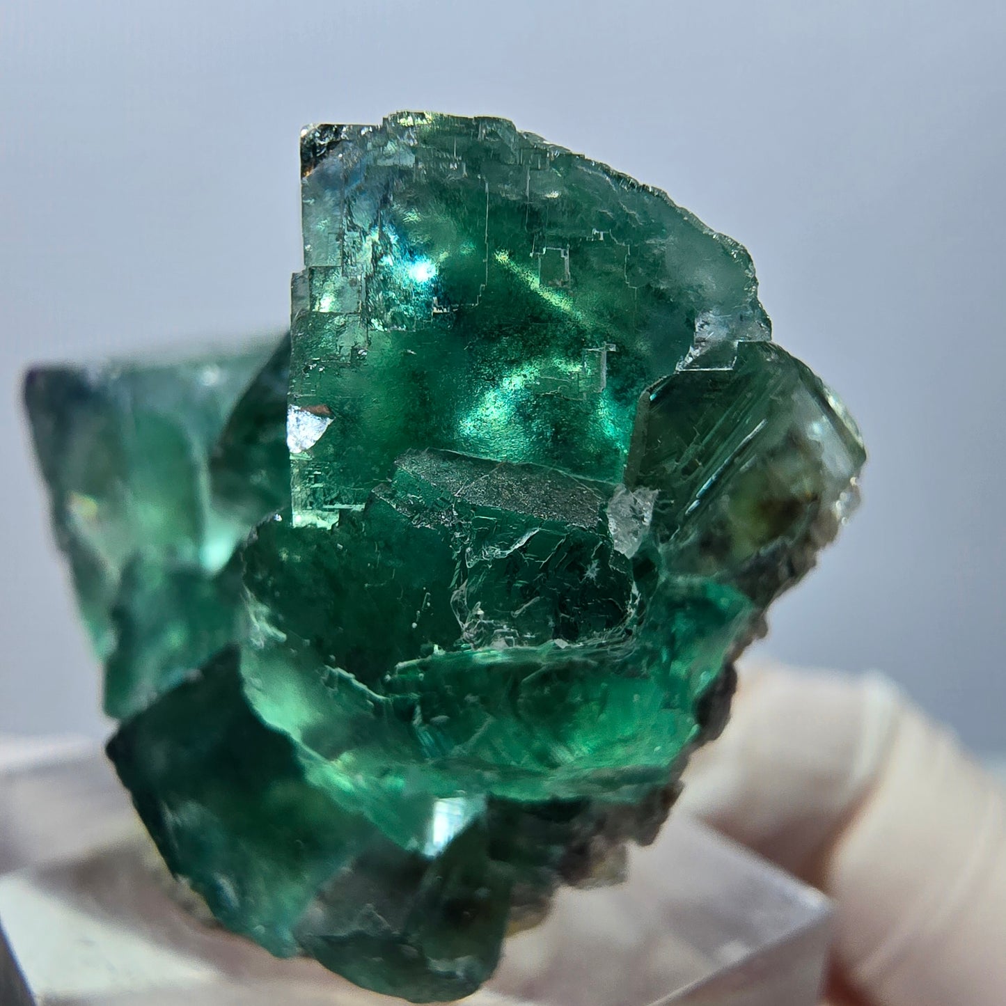 Klarer Phantom Fluorit Würfel parkettiert, grün Okorusu, Namibia 38*28*22mm
