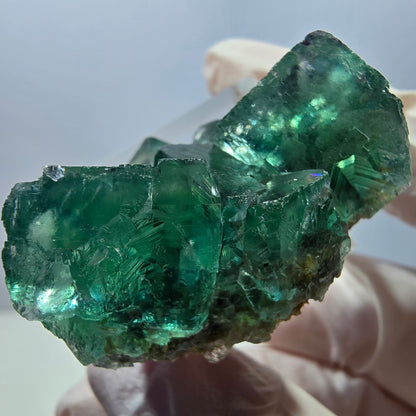 Klarer Phantom Fluorit Würfel parkettiert, grün Okorusu, Namibia 38*28*22mm