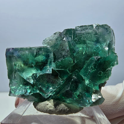 Klarer Phantom Fluorit Würfel parkettiert, grün Okorusu, Namibia 38*28*22mm