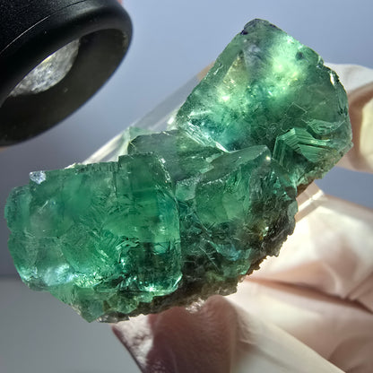 Klarer Phantom Fluorit Würfel parkettiert, grün Okorusu, Namibia 38*28*22mm