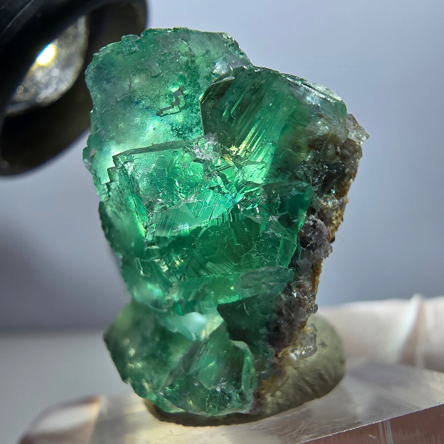 Klarer Phantom Fluorit Würfel parkettiert, grün Okorusu, Namibia 38*28*22mm