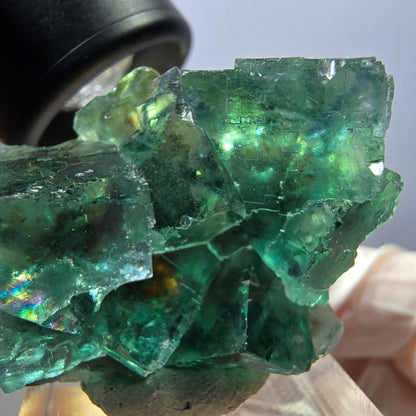 Klarer Phantom Fluorit Würfel parkettiert, grün Okorusu, Namibia 38*28*22mm