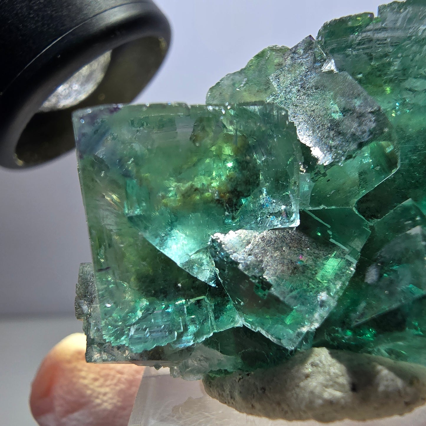 Klarer Phantom Fluorit Würfel parkettiert, grün Okorusu, Namibia 38*28*22mm