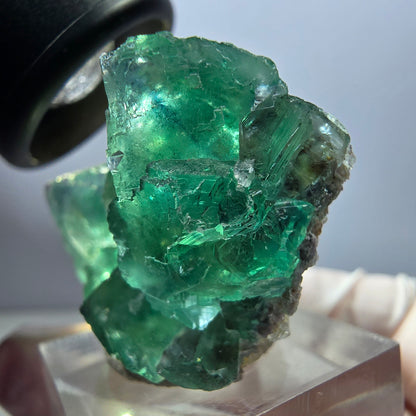 Klarer Phantom Fluorit Würfel parkettiert, grün Okorusu, Namibia 38*28*22mm