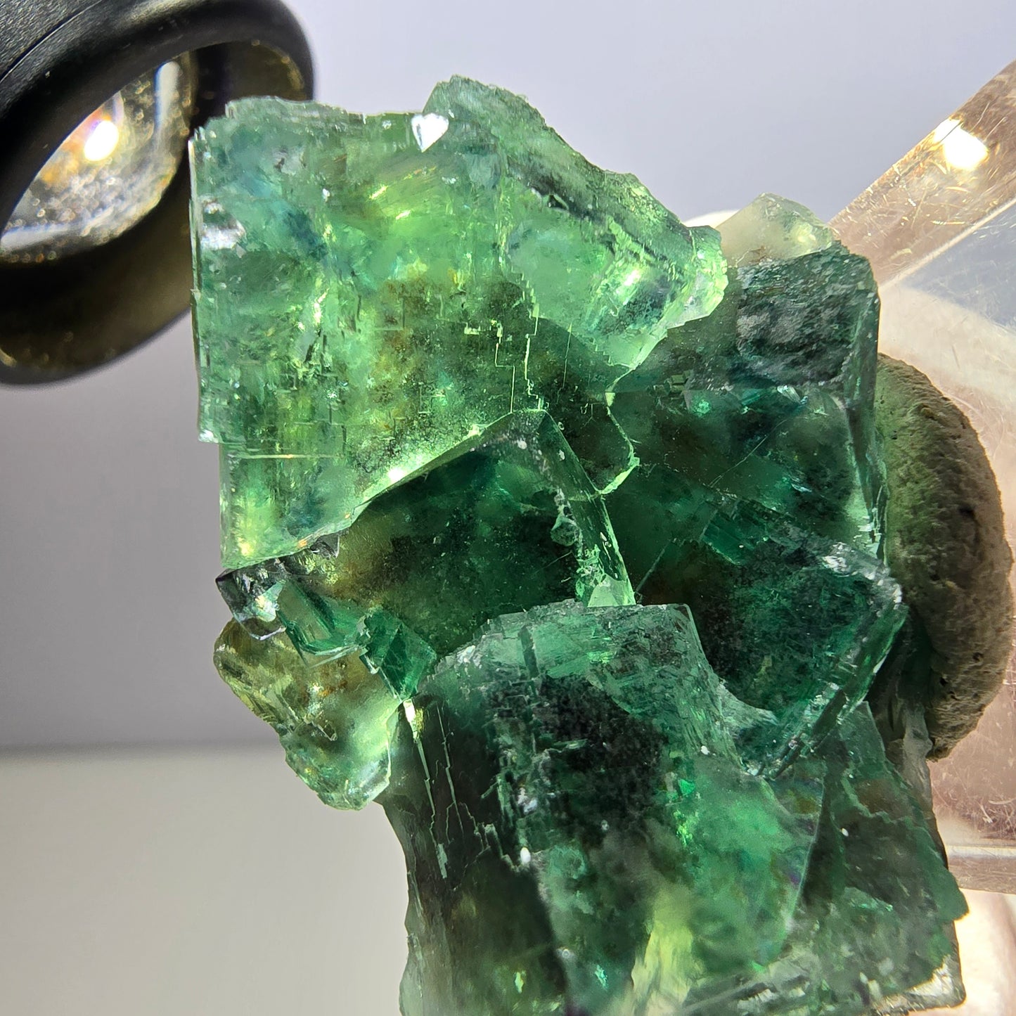 Klarer Phantom Fluorit Würfel parkettiert, grün Okorusu, Namibia 38*28*22mm