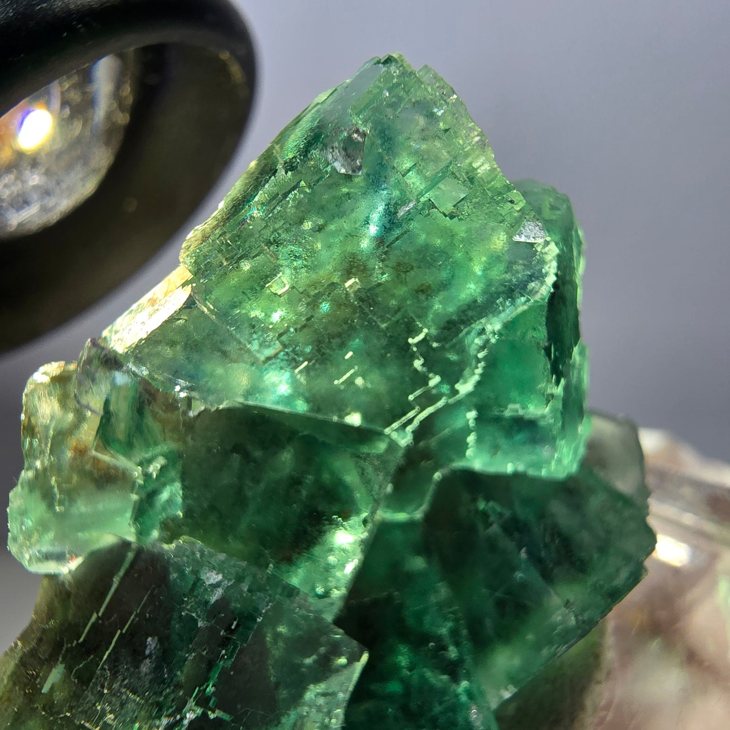 Klarer Phantom Fluorit Würfel parkettiert, grün Okorusu, Namibia 38*28*22mm
