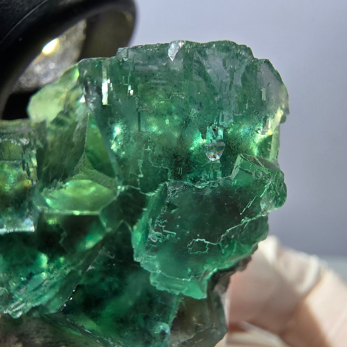 Klarer Phantom Fluorit Würfel parkettiert, grün Okorusu, Namibia 38*28*22mm