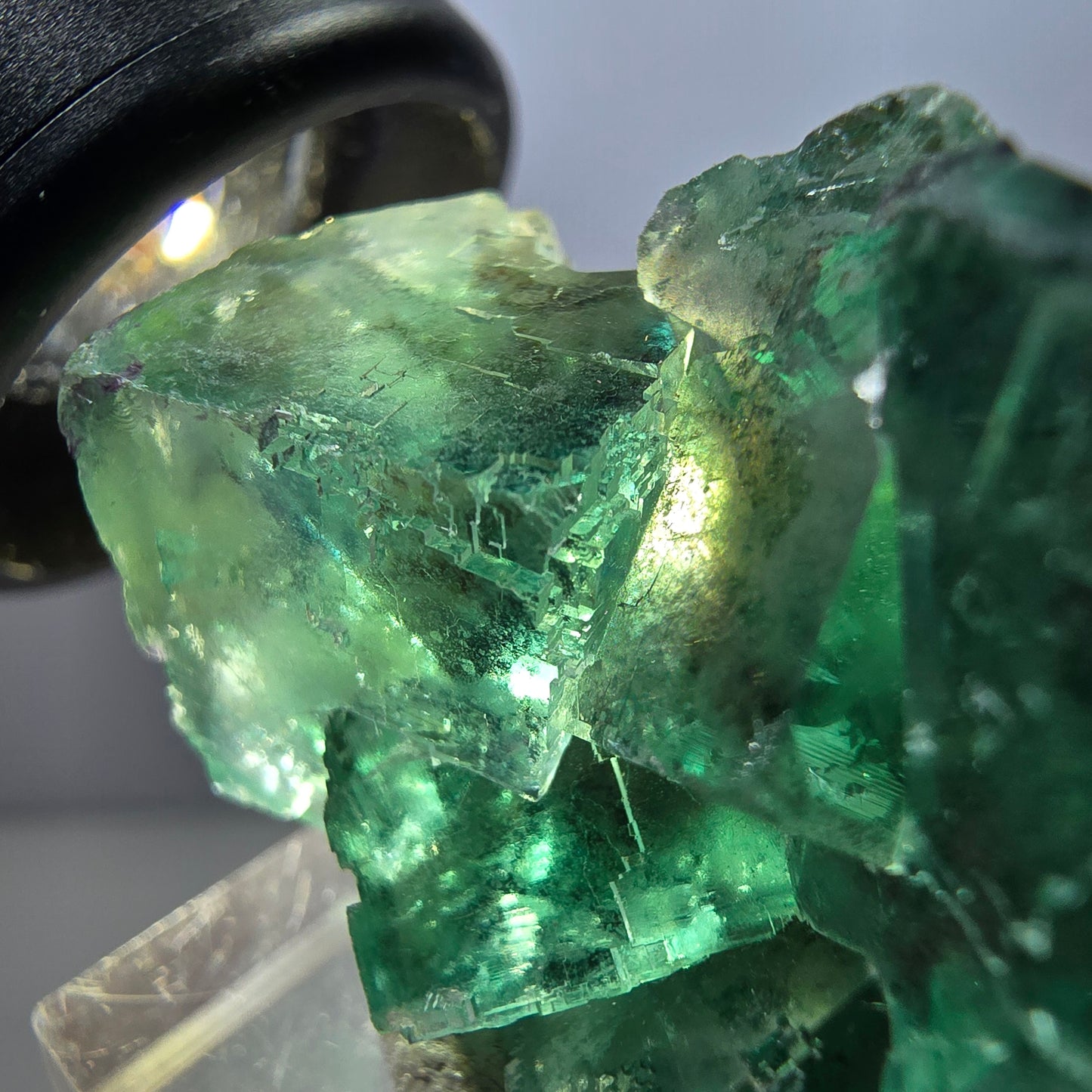 Klarer Phantom Fluorit Würfel parkettiert, grün Okorusu, Namibia 38*28*22mm