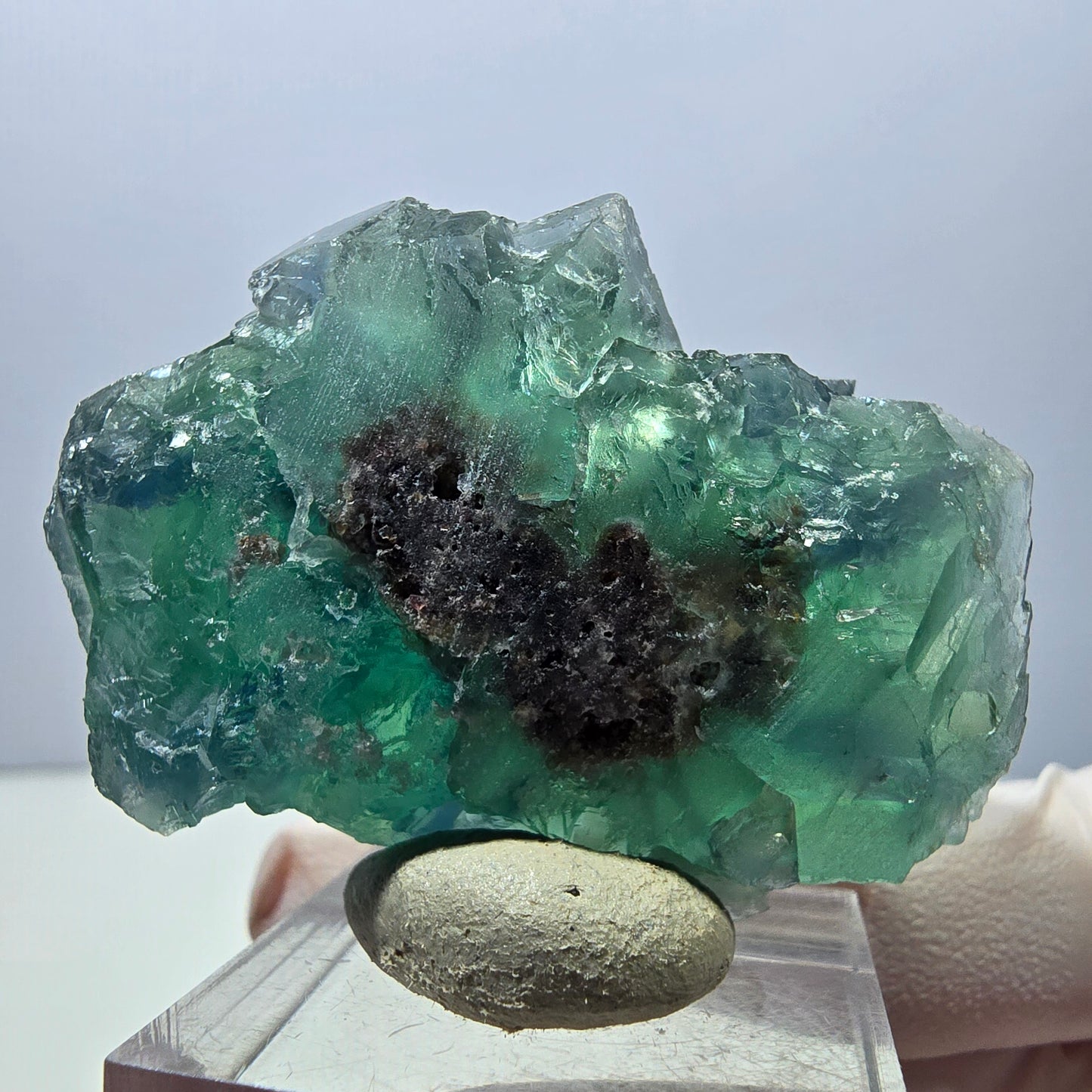 Klarer Phantom Fluorit Würfel parkettiert, grün Okorusu, Namibia 49*36*22mm