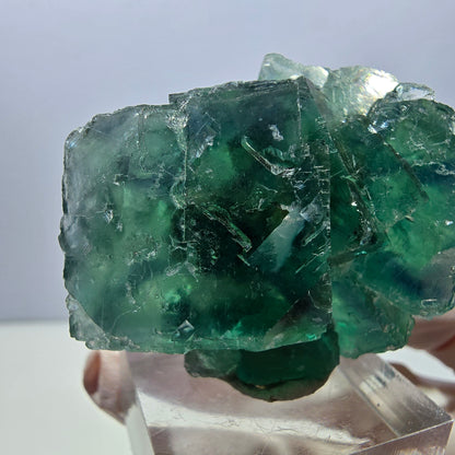 Klarer Phantom Fluorit Würfel parkettiert, grün Okorusu, Namibia 49*36*22mm