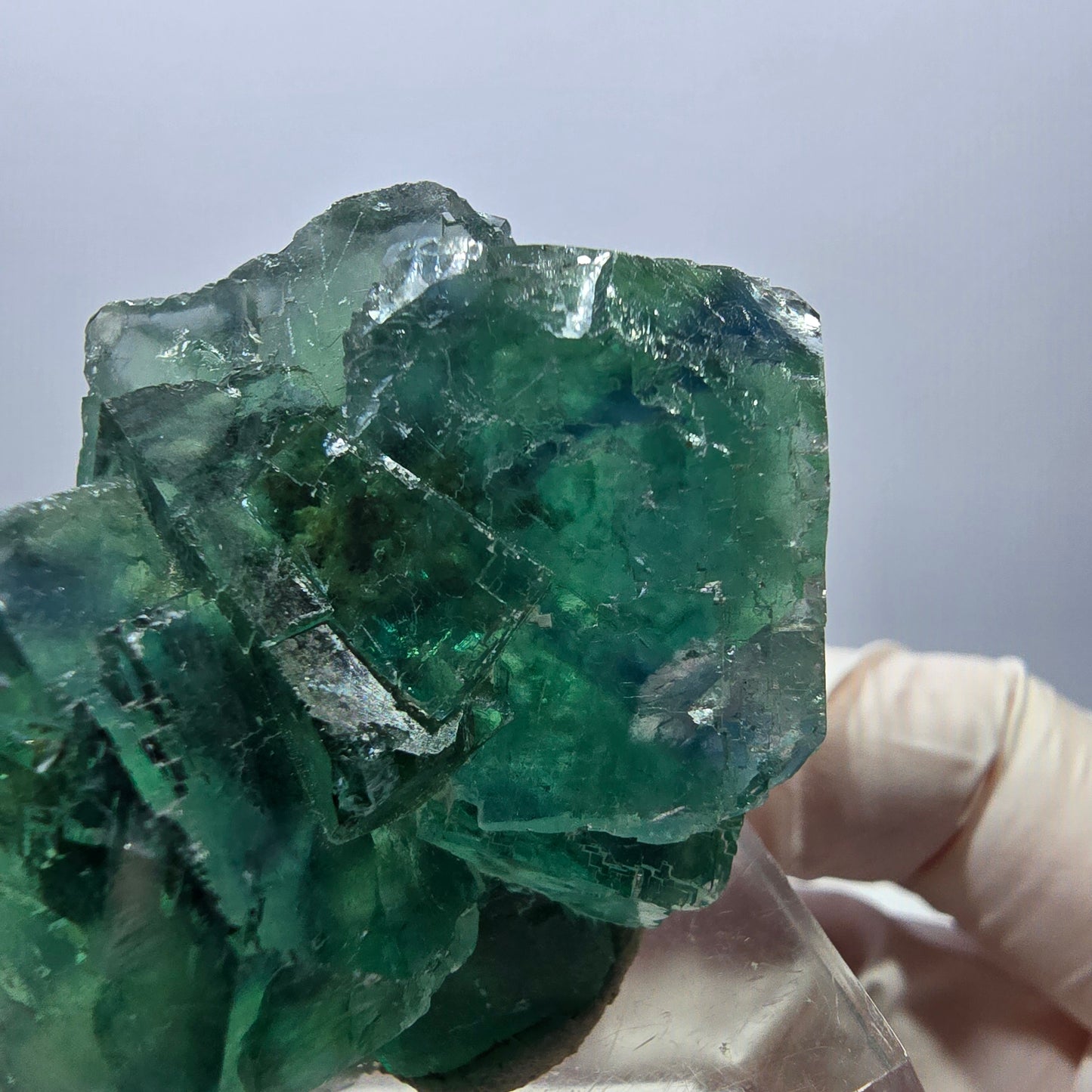 Klarer Phantom Fluorit Würfel parkettiert, grün Okorusu, Namibia 49*36*22mm