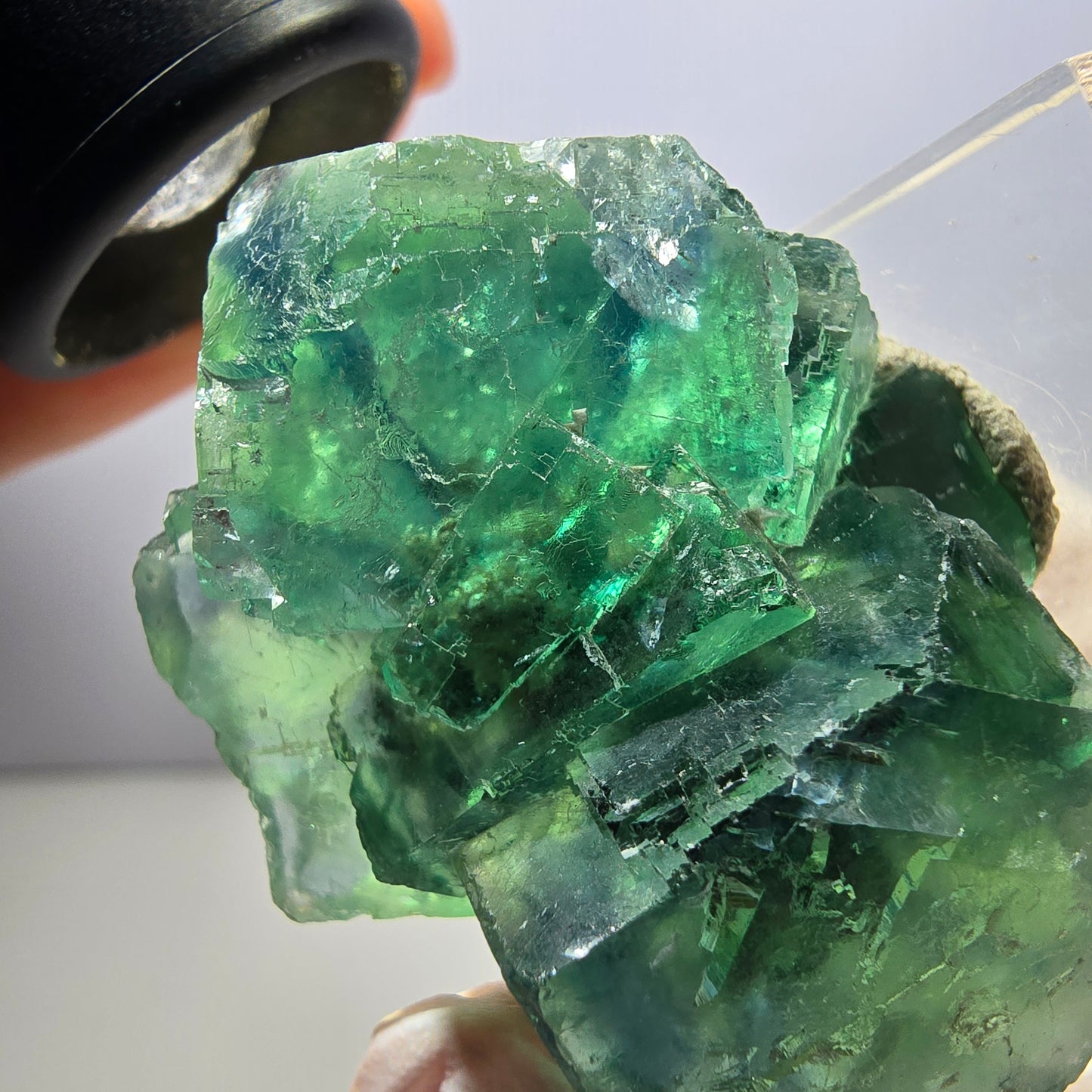 Klarer Phantom Fluorit Würfel parkettiert, grün Okorusu, Namibia 49*36*22mm