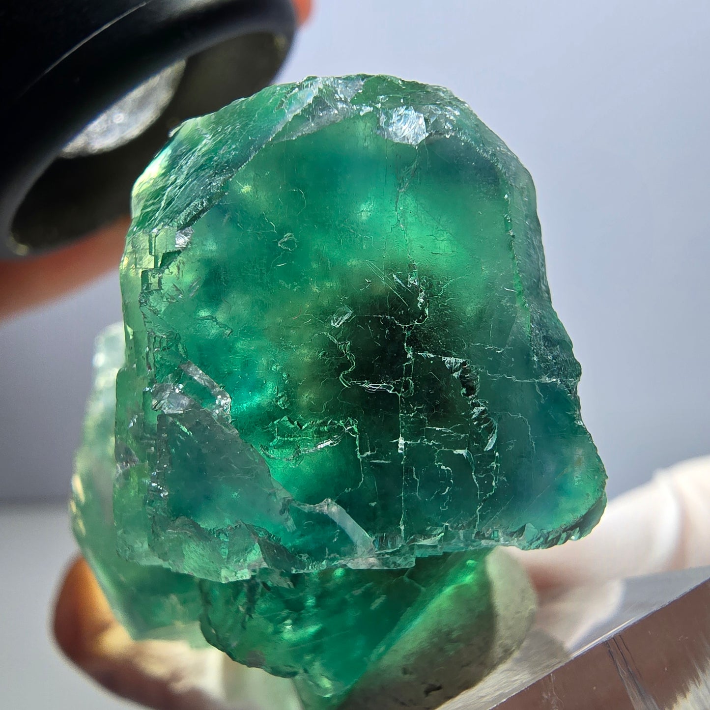 Klarer Phantom Fluorit Würfel parkettiert, grün Okorusu, Namibia 49*36*22mm