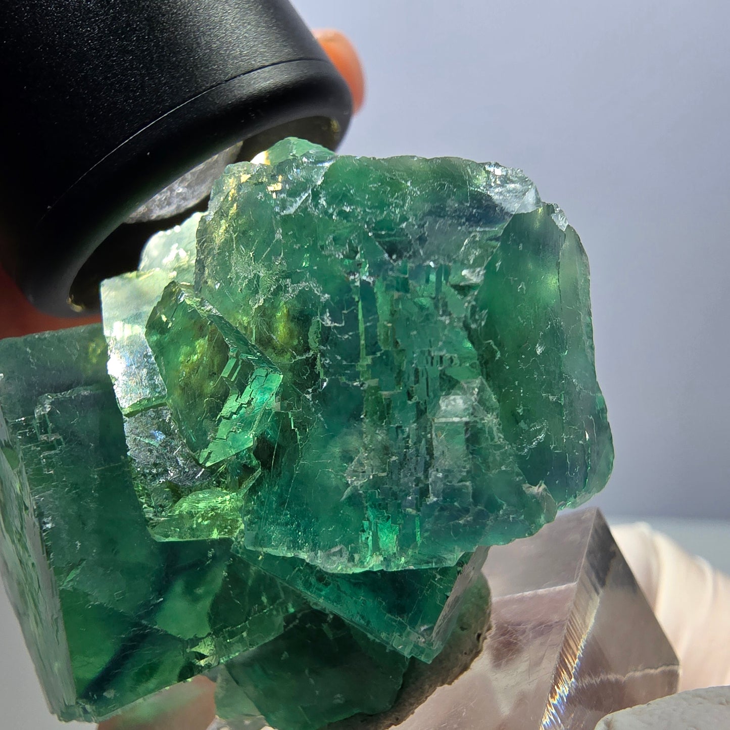 Klarer Phantom Fluorit Würfel parkettiert, grün Okorusu, Namibia 49*36*22mm