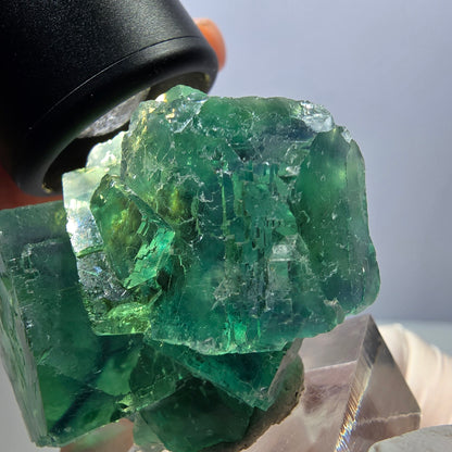 Klarer Phantom Fluorit Würfel parkettiert, grün Okorusu, Namibia 49*36*22mm